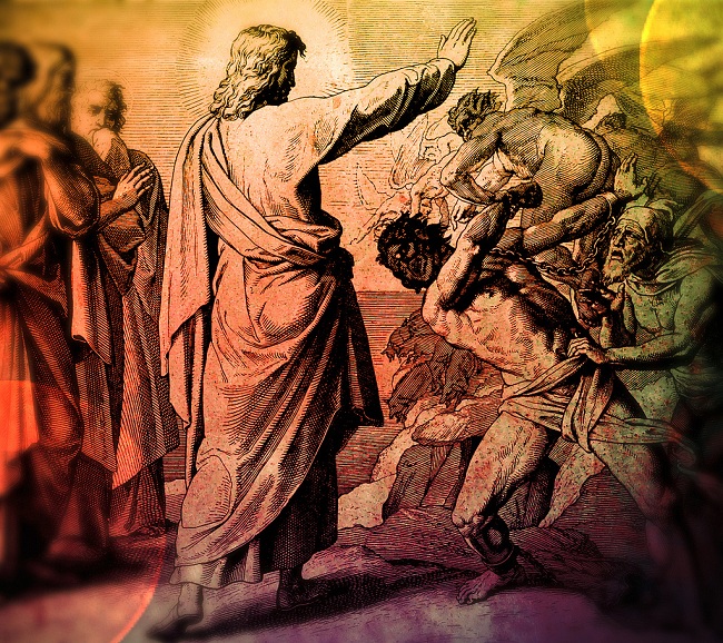 天国忽然展示在格拉森人面前,他们的反应是害怕.